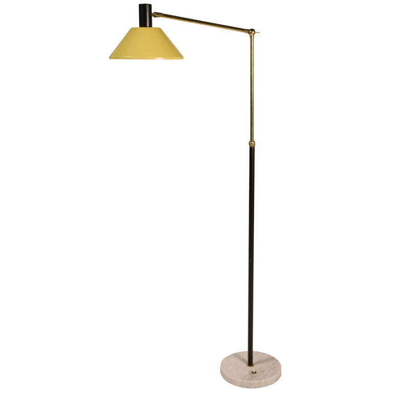 1950s Stilux Yellow Floor Lamp #IMC28F 1950s Stilux Yellow Floor Lamp #IMC28F